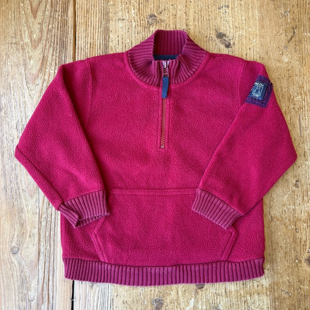 GAP Red Quarter-Zip Pullover Sweater